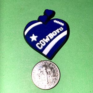 (10 for $15) 💙 Heart Love Dallas Cowboys Football 🏈 NFL Crocs Shoe Charms